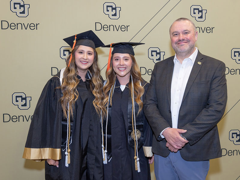 Ashlynn and Deveyn Hainey with Chancellor Christensn